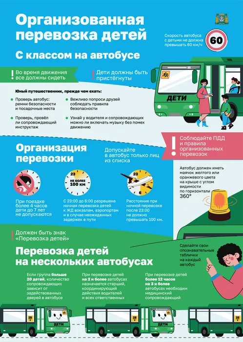 Перевозка детей А классом на автобусе